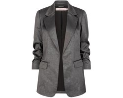 EsQualo Blazer Blazer Shimmer Crinkle W25 10742 020 Anthracite Dames Maat - W40