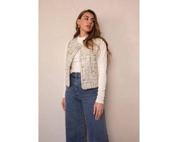 Freebird Geertje - Gilet - Boucle - Ecru - M