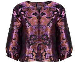 Geisha Blazer Glimmend Jasje Met Print 55727 20 Black/ Purple Dames Maat - M