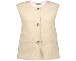 Geisha Gilet Teddy Gilet Met Knoopsluting 55848 19 016 Cream Dames Maat - XXL