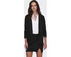 Jacqueline de Yong Blazer Jdymary L/s Lurex Blazer Jrs 15333728 Black/ Silver Pin Dames Maat - XL