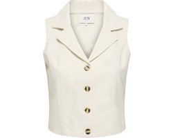 Jacqueline de Yong Gilet Jdymilan Linen S/l Waistcoat Wvn No 15366390 Oatmeal/melange Dames Maat - M