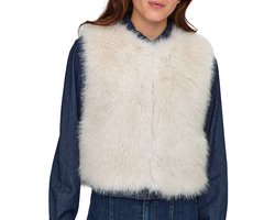 Jacqueline de Yong Gilet Jdyora Faux Fur Waistcoat Otw Sie 15359348 Birch Dames Maat - XL