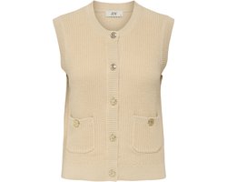 Jacqueline de Yong Gilet Jdystella S/l O-neck Vest Knt 15355493 Whitecap Gray Dames Maat - XL