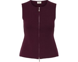 JDY JDYRILEY S/L O-NECK TWO WAY ZIP VEST KNT Dames Gilet - Maat M