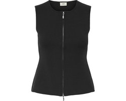JDY JDYRILEY S/L O-NECK TWO WAY ZIP VEST KNT Dames Gilet - Maat XXL