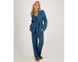 Je m'appelle Travelstof Dames Blazer Met stretch - Blauw - Maat XXL