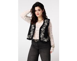 MS Mode Gilet Gilet met broderie