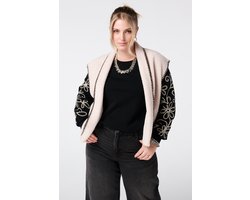 MS Mode Gilet Teddy gilet met sierstiksels