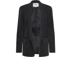 Only Blazer Onlelly-alya Life L/s Glit Blazer 15369789 Black/silver Glitter Dames Maat - W42