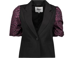 Only Blazer Onlmellie Life S/s Mix Blazer Tlr C 15363405 Black/winetasting Dames Maat - W34