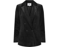 ONLY Dames Blazer Zwart – Fluweel Polyester Regular Fit – Lange Mouw Chic