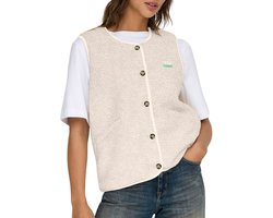 Only Gilet Onlbaby Life Teddy Vest Pnt Cs 15335416 Birch/vintage Batch Dames Maat - L
