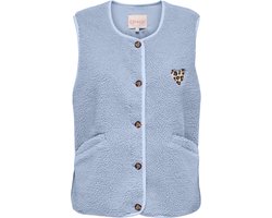 Only Gilet Onlbaby Life Teddy Vest Pnt Cs 15335416 Cashmere Blue/leo Heart Dames Maat - S