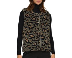 Only Gilet Onlbaby Life Teddy Vest Pnt Cs 15335416 Kalamata/leo Dames Maat - XL