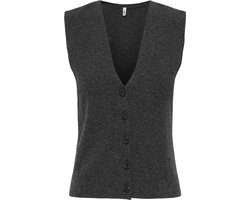 Only Gilet Onlbillie Sl Vest Cc Knt 15351107 Dark Grey Melange Dames Maat - XS