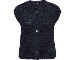 Only Gilet Onlchloe Ss Rib Button Vest Knt 15352208 Sky Captain Dames Maat - XL