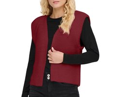 Only Gilet Onlloui Vest Ex Knt 15307880 Cabernet Dames Maat - XS