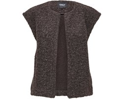 Only Gilet Onlmila Life Waistcoat Cs Otw 15361902 Seal Brown/melange Dames Maat - S
