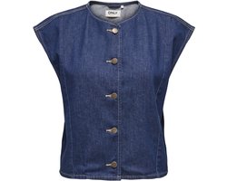 Only Gilet Onlsadie Sl Dnm Waistcoat Gen 15363629 Medium Blue Denim Dames Maat - XS