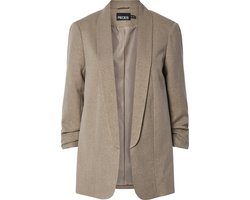 Pieces Blazer Pcbosella 3/4 Glitter Blazer Noos 17151036 Fossil/gold Lurex Dames Maat - L