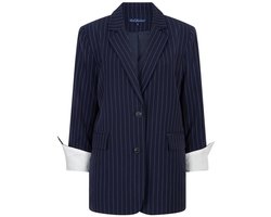 Red Button Blazer Blazer Palazzo Pinstripe Srb4943 Dark Blue Dames Maat - S