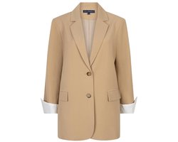 Red Button Blazer Blazer Palazzo Srb4944 Dark Sand Dames Maat - M