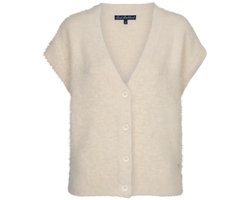 Red Button Gilet Sleeveless Fuzzy Srb5116 Cream Dames Maat - XXL