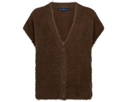 Red Button Gilet Sleeveless Fuzzy Srb5116 Praline Dames Maat - XXL