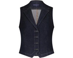 Red Button Gilet Waistcoat Denim Srb4690 Forever Blue Dames Maat - M