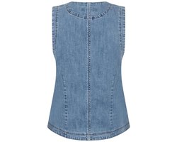 Red Button Gilet Waistcoat Denim Srb4867 179 Light Blue Dames Maat - M