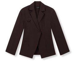 Refined Department Blazer Mily Woven Fitted Blazer R2510444862 600 Brown Dames Maat - L