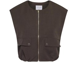 SISTERS POINT Garwin-ve3 - Dames Gilet - D. Chocolate - Maat M