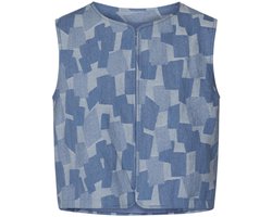 SisterS point Gilet Gie Ve1 17607 L. Blue Denim Dames Maat - L