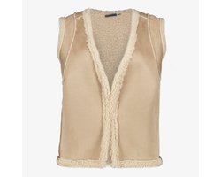 TwoDay dames gilet beige met teddy voering - Maat XXL
