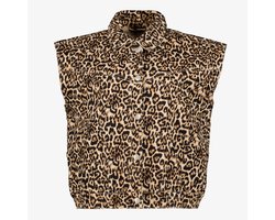 Twoday dames gilet leopard print - Bruin - Maat XXL