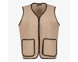 TwoDay dames teddy gilet bruin - Maat XXL