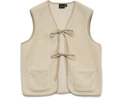 Vero Moda Gilet Vmcleo Short Waistcoat Ga Boo 10338242 Oatmeal Dames Maat - XS