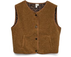 Vero Moda Gilet Vmilly Sl Gilet Jrs Btq Fr 10344060 Toffee/black Aop Dames Maat - L