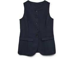 Vero Moda Gilet Vmjaliah Vest Tlr Wvn Btq Sp 10342353 Navy Blazer/melange Dames Maat - XL
