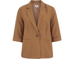 WE Fashion Dames regular fit blazer met structuur – Curve