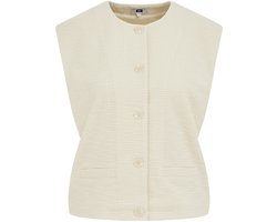 WE Fashion Dames regular fit gilet met structuur