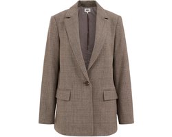 WE Fashion Dames relaxed fit blazer met ruit