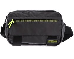 American Tourister Slingtas Urban Track Sling Bag Coated Black / Lime Donkergrijs