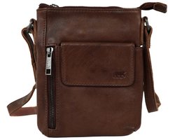 Bear Design Davide Leren Schoudertasje - Bruin