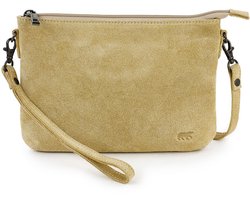 Bear Design Julie Suede Leren Schoudertas Polstasje - Bisquit