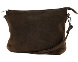 Bear Design Julie Suede Leren Schoudertas Polstasje - Bruin