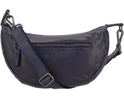 Bear Design Kleine Crossbodytas / Schoudertas Dames - Leer - Clara - Blauw