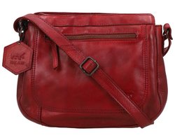 Bear Design Kleine Crossbodytas / Schoudertas Dames - Leer - Miley - Rood