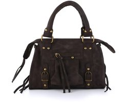 Bijoutheek Tas Fringed Slierten Coffee